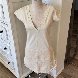 Sportmax Max Mara S cotton linen mini dress